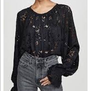 FREE PEOPLE OLIVIA LACE TOP